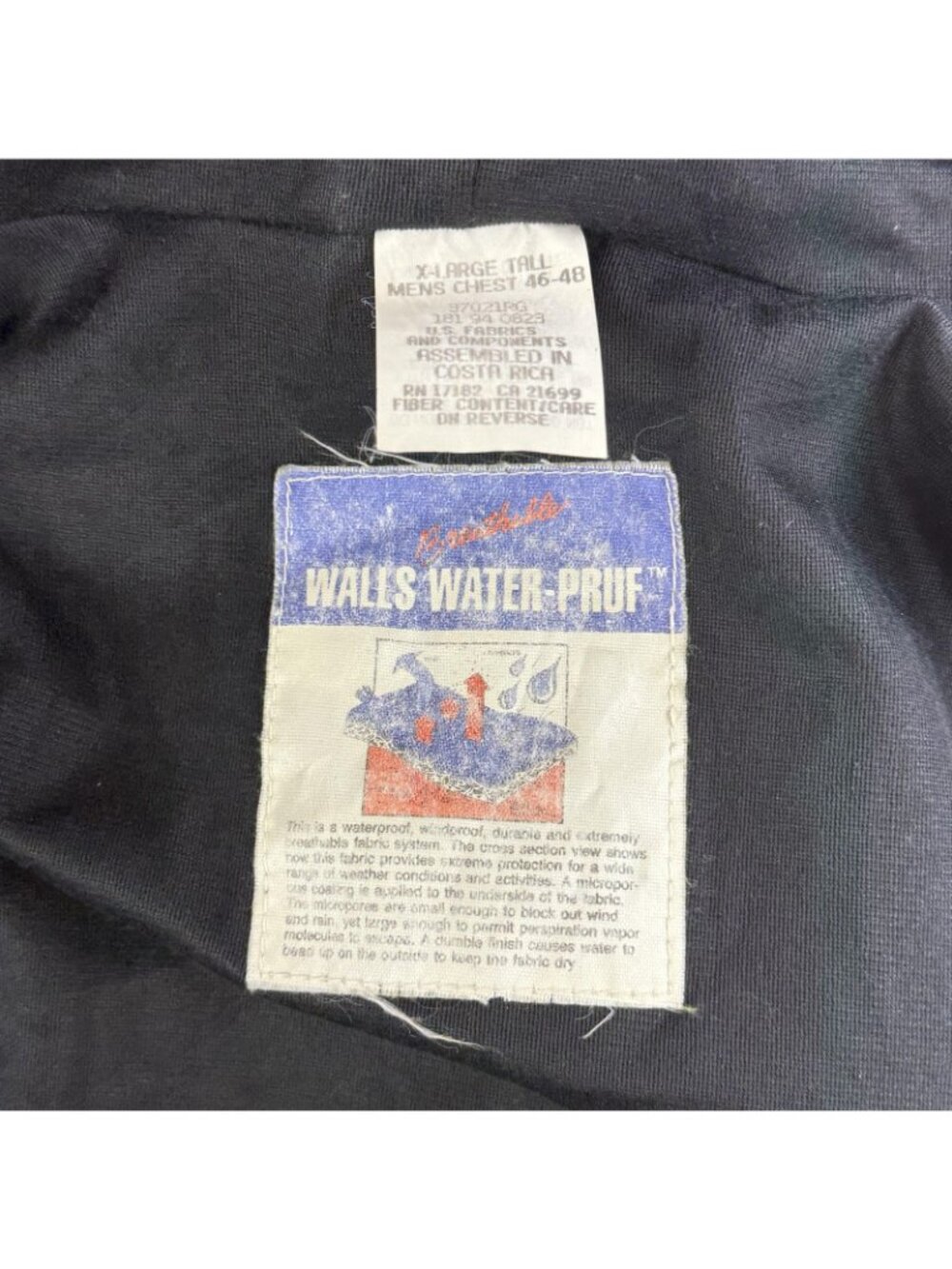 Vintage Walls Jacket Mens XLT Realtree Camo Water-Pruf Hooded Hunting Waterproof - Picture 4 of 16